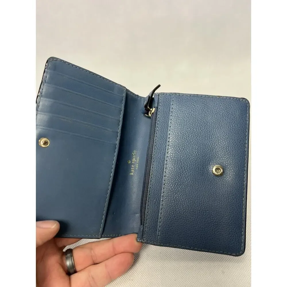 Kate Spade Blue Leather Small Wallet